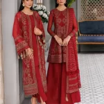 XENIA Fromals Vanya- Embroidered Chiffon Unstitched 3Pc Suit- What U Wear