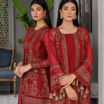 XENIA Fromals Vanya- Embroidered Chiffon Unstitched 3Pc Suit- What U Wear