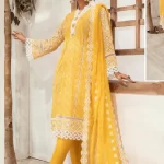 Mahees Exclusive Embroidered Lawn 3Pcs- What U Wear