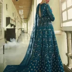 Swagat Violet Swati Unstitched Gown 3pcs- What U Wear