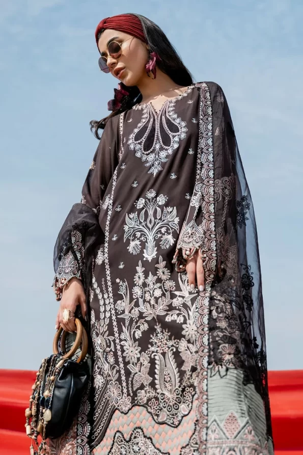 Nureh Tere Sang Embroidered Swiss Lawn 3Pcs-VIOLA- What U Wear