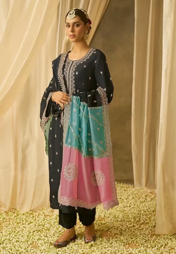 Kimora Chandani Pure Soft Silk With Embroidery 3pcs- What U Wear