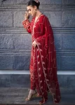 Merakish Sola-Singhar Embroidered Chiffon Unstitched 3Pc Suit- What U Wear