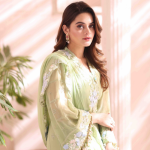 Naushad Imdad Embroidered Chiffon-MIST GREEN