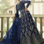 Swagat Violet Swati Unstitched Gown 3pcs- What U Wear