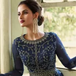 Swagat Violet Swati Unstitched Gown 3pcs- What U Wear