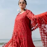 Nureh Tere Sang Embroidered Swiss Lawn 3Pcs-CHERIE- What U Wear