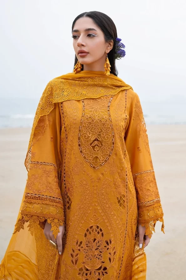Nureh Tere Sang Embroidered Swiss Lawn 3Pcs-DAISY- What U Wear