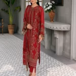 XENIA Fromals Vanya- Embroidered Chiffon Unstitched 3Pc Suit- What U Wear