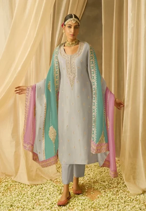 Kimora Chandani Pure Soft Silk With Embroidery 3pcs- What U Wear