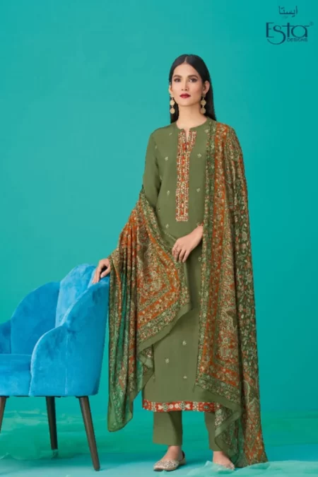 Esta Kalamkari Unstitched Cotton 3Pcs- What U Wear