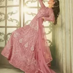 Swagat Violet Swati Unstitched Gown 3pcs- What U Wear