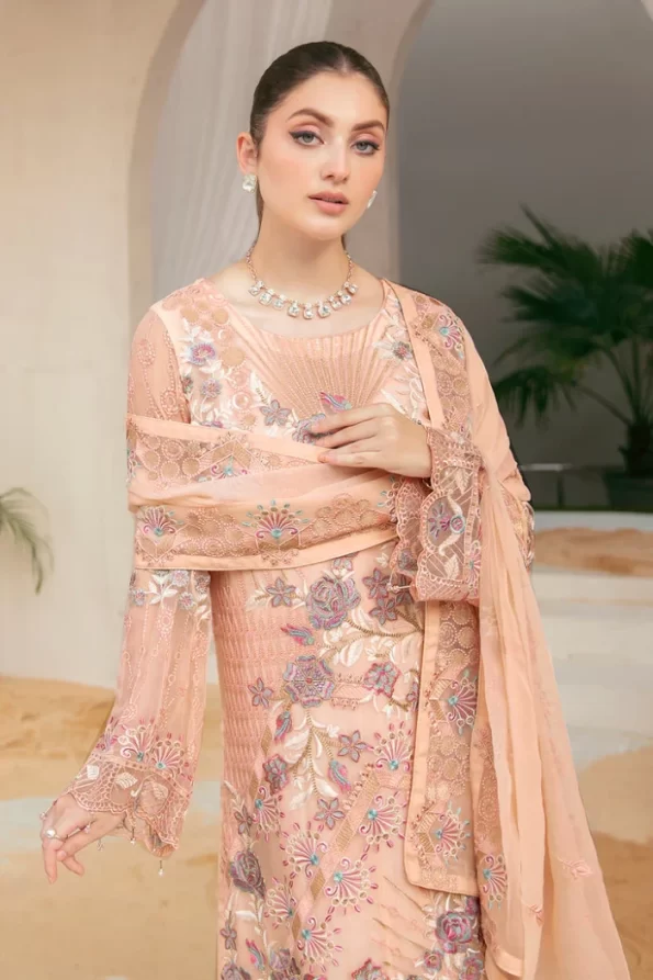 Ramsha Chiffon Unstitched 3Pcs Vol-22- What U Wear