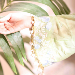 Naushad Imdad Embroidered Chiffon-MIST GREEN