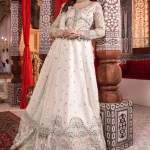 Maria.B Organza Unstitched MBROIDERED – Ash Pink-What U Wear