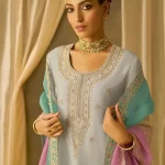 Kimora Chandani Pure Soft Silk With Embroidery 3pcs- What U Wear