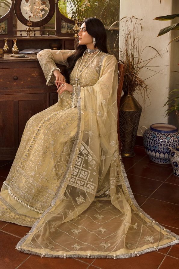 Ayzel by Afrozeh Luxury Mehar Bano 3pcs-Suit-Lyra- What U Wear