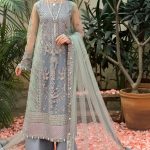 Ayzel by Afrozeh Luxury Mehar Bano 3pcs-Suit-Celin- What U Wear