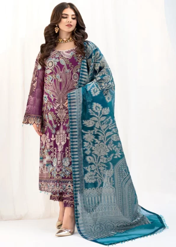 Ramsha Chevron Chiffon Vol-6 Unstitched 3pcs- What U Wear