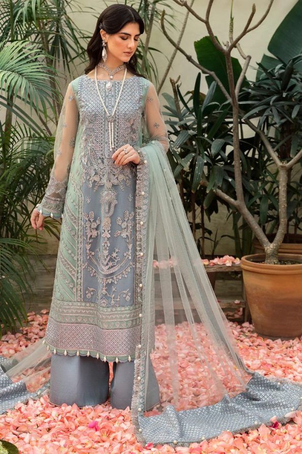 Ayzel by Afrozeh Luxury Mehar Bano 3pcs-Suit-Celin- What U Wear