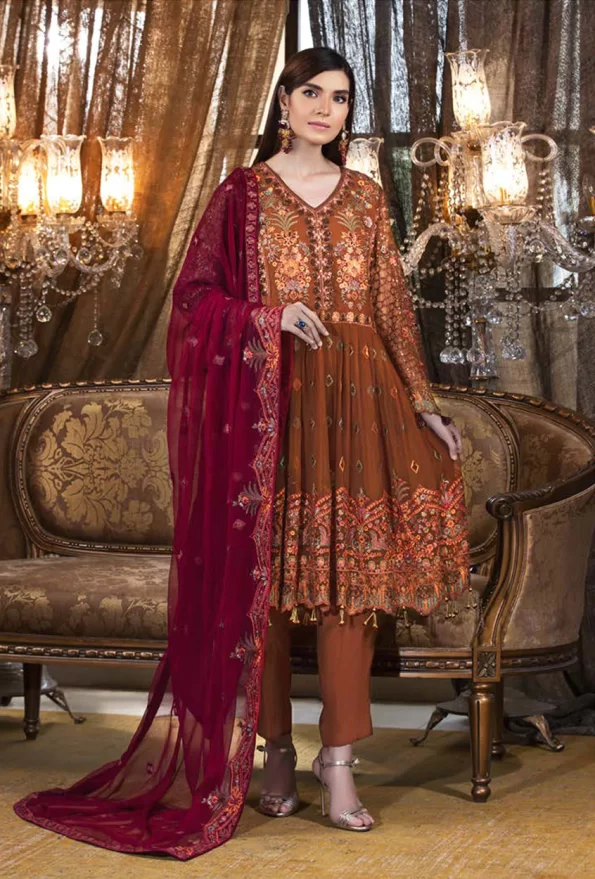 Nilima By Zebtan Luxury Semi Stitched 3pcs-What U Wear