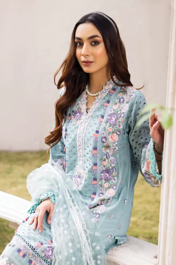 Adans Libas Rarity Glance Unstitched Lawn 3Pcs- What U Wear