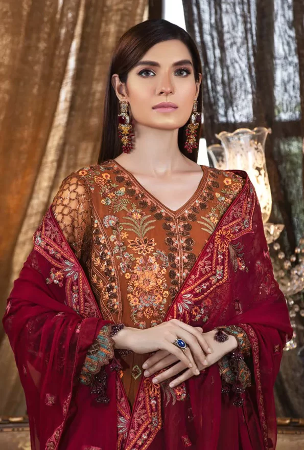 Nilima By Zebtan Luxury Semi Stitched 3pcs-What U Wear
