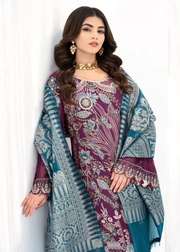 Ramsha Chevron Chiffon Vol-6 Unstitched 3pcs- What U Wear