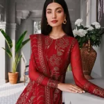 XENIA Fromals Vanya- Embroidered Chiffon Unstitched 3Pc Suit- What U Wear