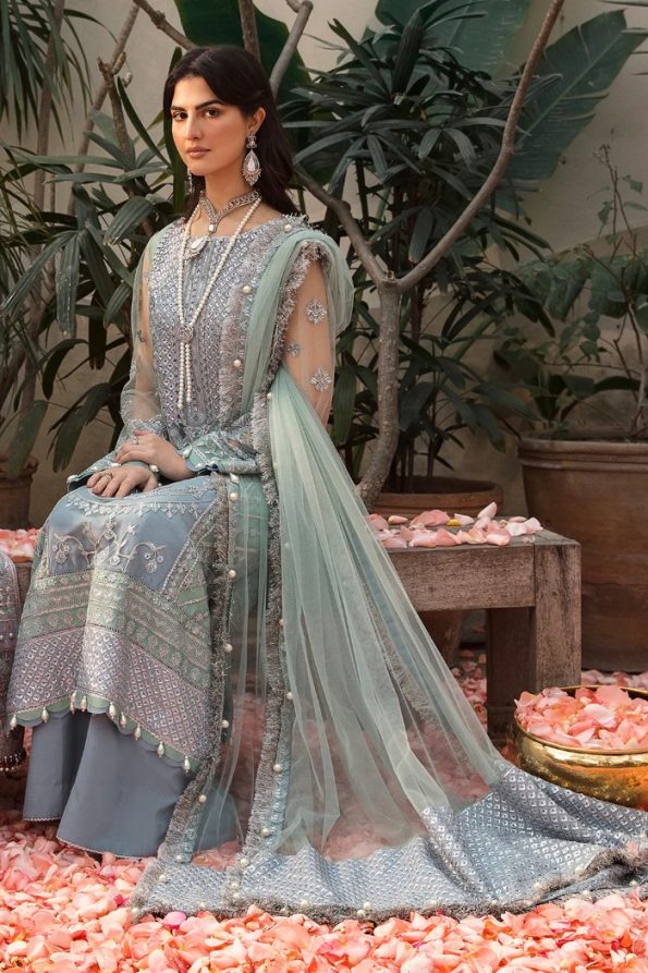 Ayzel by Afrozeh Luxury Mehar Bano 3pcs-Suit-Celin- What U Wear