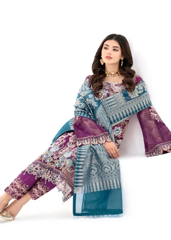 Ramsha Chevron Chiffon Vol-6 Unstitched 3pcs- What U Wear