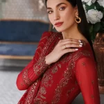 XENIA Fromals Vanya- Embroidered Chiffon Unstitched 3Pc Suit- What U Wear