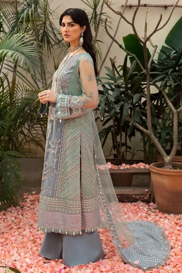 Ayzel by Afrozeh Luxury Mehar Bano 3pcs-Suit-Celin- What U Wear