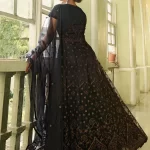 Swagat Violet Swati Unstitched Gown 3pcs- What U Wear