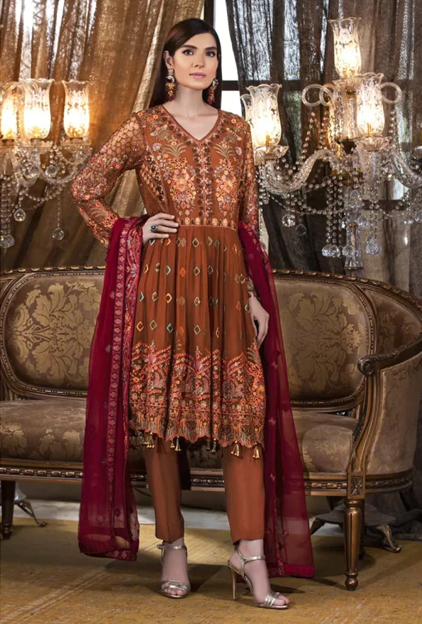Nilima By Zebtan Luxury Semi Stitched 3pcs-What U Wear