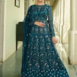 Swagat Violet Swati Unstitched Gown 3pcs- What U Wear