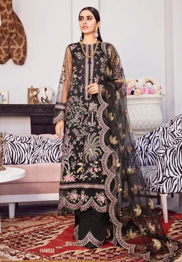 Afrozeh La Fuchsia Luxury Chiffon-What U Wear (8)