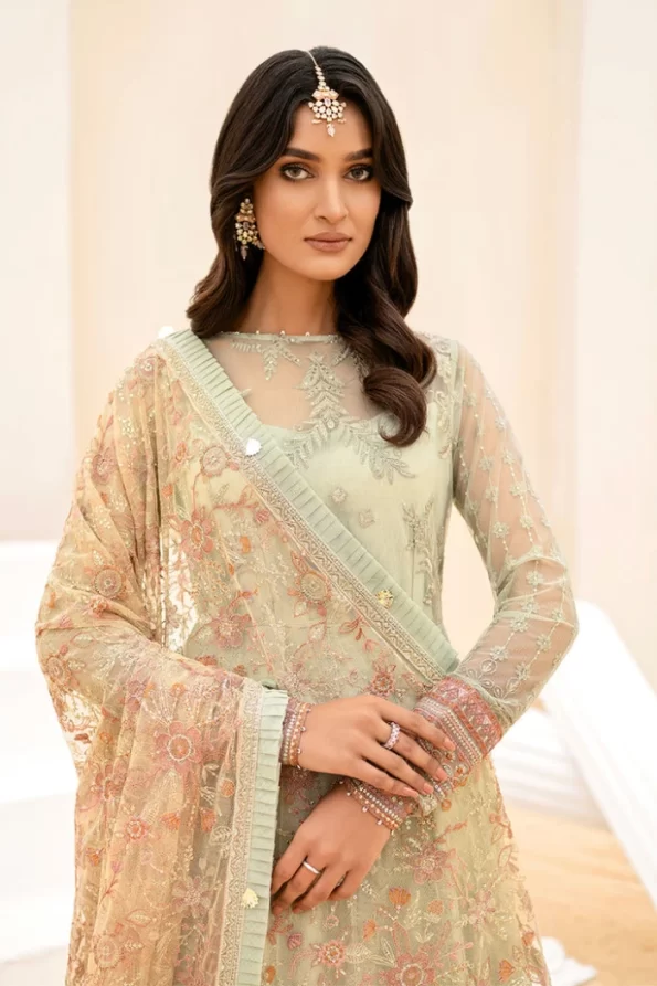 Iznik Luxury Embroidered Net Suit-CC-05 EVIANA- What U Wear