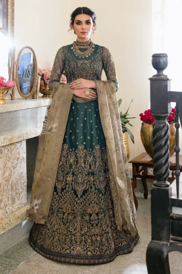 Iznik Luxury Embroidered Net Suit-CC-20 MIA- What U Wear