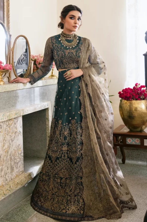 Iznik Luxury Embroidered Net Suit-CC-20 MIA- What U Wear