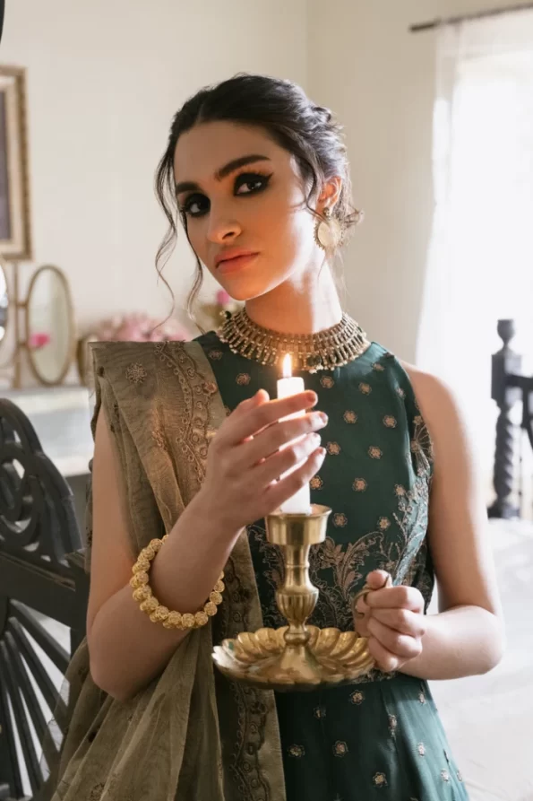 Iznik Luxury Embroidered Net Suit-CC-20 MIA- What U Wear