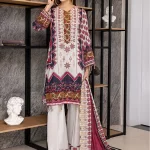 Gulab- Digital Printed Lawn 3pcs by Arham Textile- What U Wear