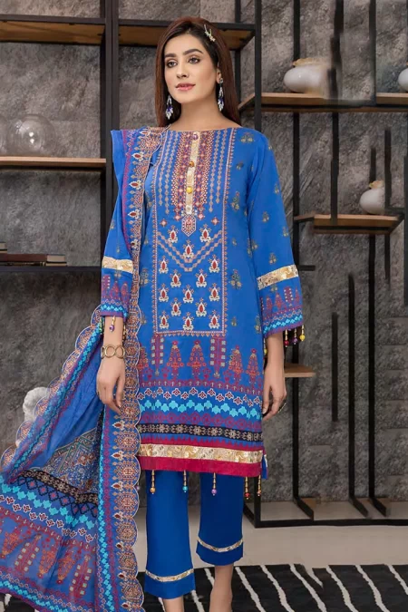 Gulab- Digital Printed Lawn 3pcs by Arham Textile- What U Wear