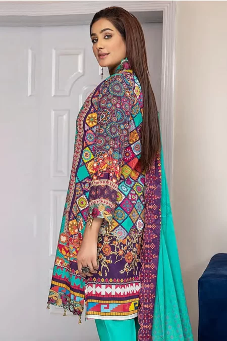 Gulab- Digital Printed Lawn 3pcs by Arham Textile- What U Wear