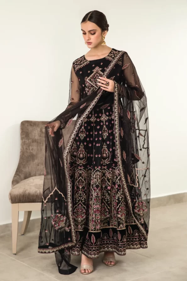 Iznik Luxury Embroidered Suit-UE-67 ILVAITE- What U Wear