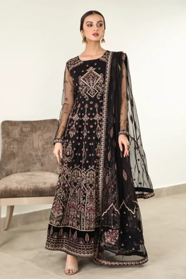 Iznik Luxury Embroidered Suit-UE-67 ILVAITE- What U Wear