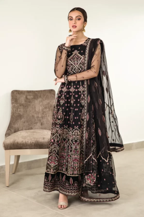 Iznik Luxury Embroidered Suit-UE-67 ILVAITE- What U Wear