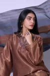 Stitched 3 Piece Mysuri Net Embroidered Outfit- What U Wear
