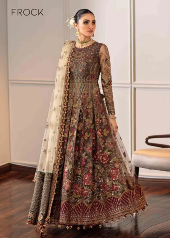 Baroque -Embroidered Net Unstitched Luxury Suit- What U Wear