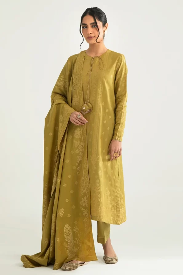 Cross Stitch Ethnic Era-B-3Pc Cotton Jacquard Suit- What U Wear